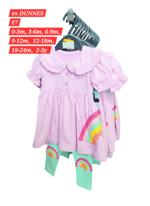 (099) Baby girl's 2 pcs set (0-3m, 3-6m, 6-9m, 9-12m & 18-24m)